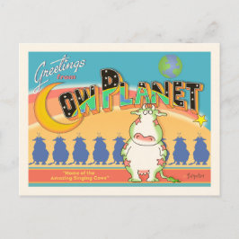 CARTÃO POSTAL REDES DO PLANETA DE VACAS
