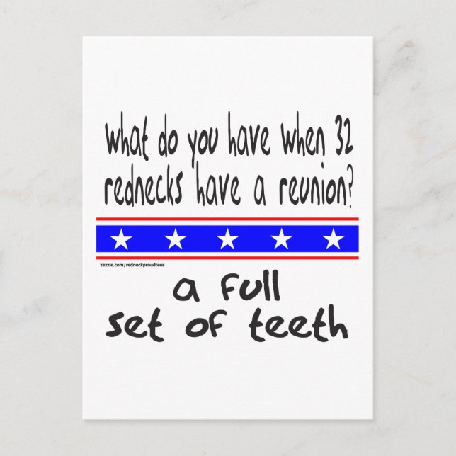 CARTÃO POSTAL REDNECK CHEIO CONJUNTO DE CAMADAS T E PRESENTES (Frente)