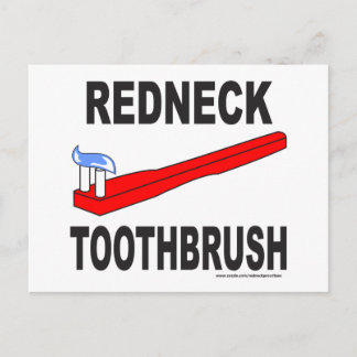 CARTÃO POSTAL REDNECK TOOTHBRUSH T-SHIRTS E PRESENTES