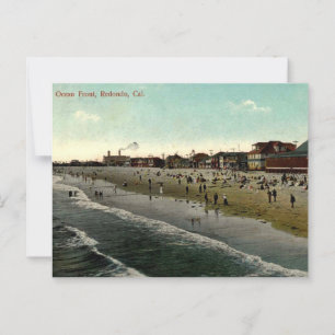 Cartão Postal Redondo Beach CA, Bathing Beach 1910