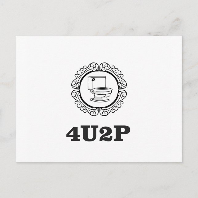 Cartão Postal redondo para que você faça xixi (Frente)