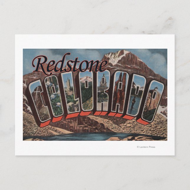 Cartão Postal Redstone, Colorado - Grandes Cenas de Letra (Frente)