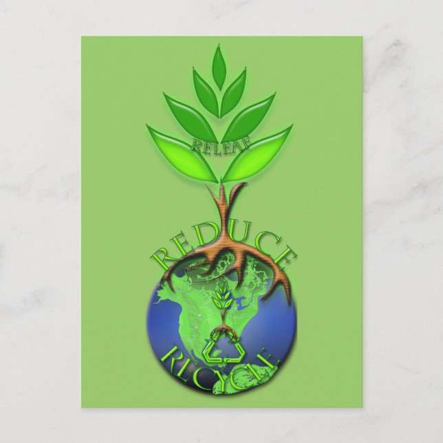 Cartão Postal Reduza a liberação do Reciclar (Frente)