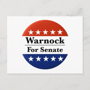 Cartão Postal Reeleger Raphael Warnock para o Senado dos EUA 202