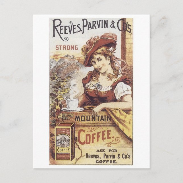 Cartão Postal Reeves Parvin Strong Coffee (Frente)