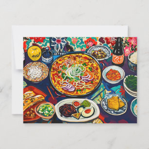 Cartão Postal Refeição da família