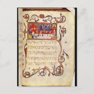 Cartão Postal Refeição de Passover, Espanha de Norte
