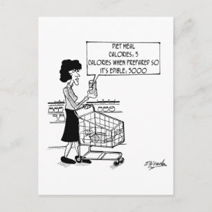Cartão Postal Refeição Dietética Incomível Tal Como Está