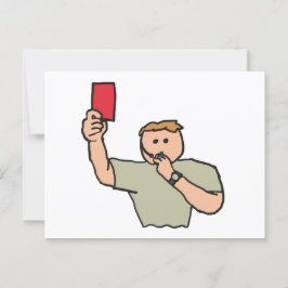 Cartão Postal Referente de futebol do Red Card