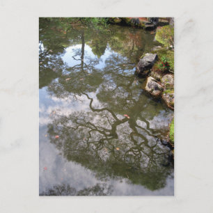 Cartão Postal Reflections-a Zen Temple in Japan