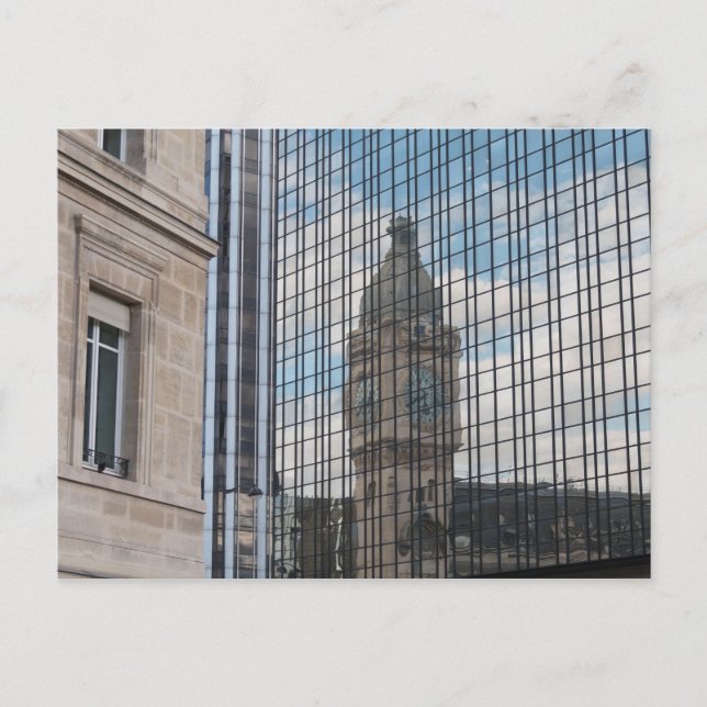 Cartão Postal Refletiu Gare de Lyon Clock Tower, Paris (Frente)