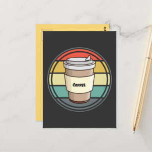 Cartão Postal Refletor Café Bebida Quente para Ir