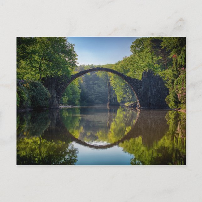 Cartão Postal Reflexão da ponte de arco legal (Frente)
