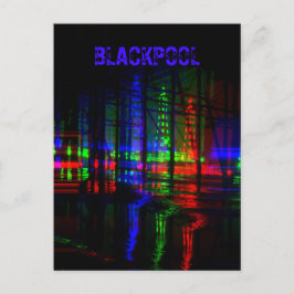 Cartão Postal Reflexão de água em torre Blackpool, Vermelho, Ver