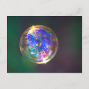 Cartão Postal Reflexão de Bolha Flutuante