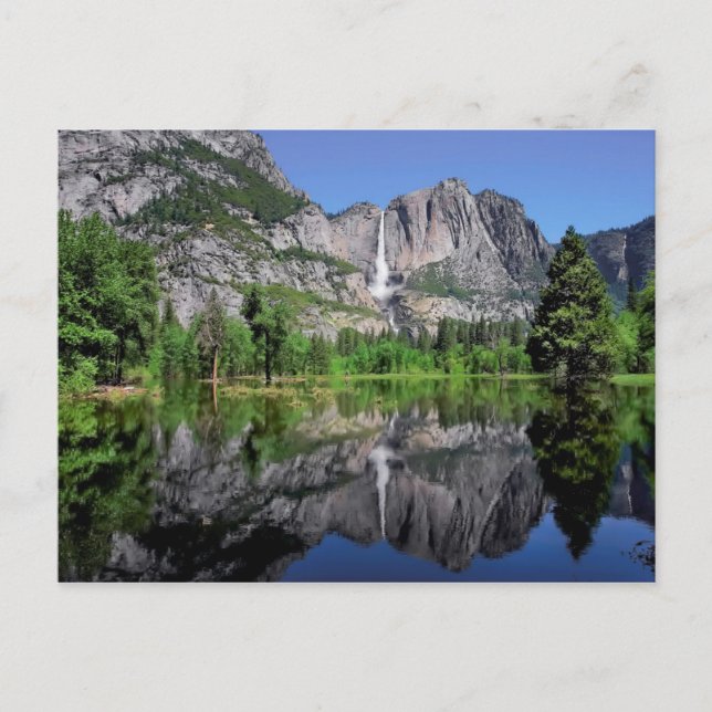Cartão Postal Reflexo da Yosemite Falls (Frente)