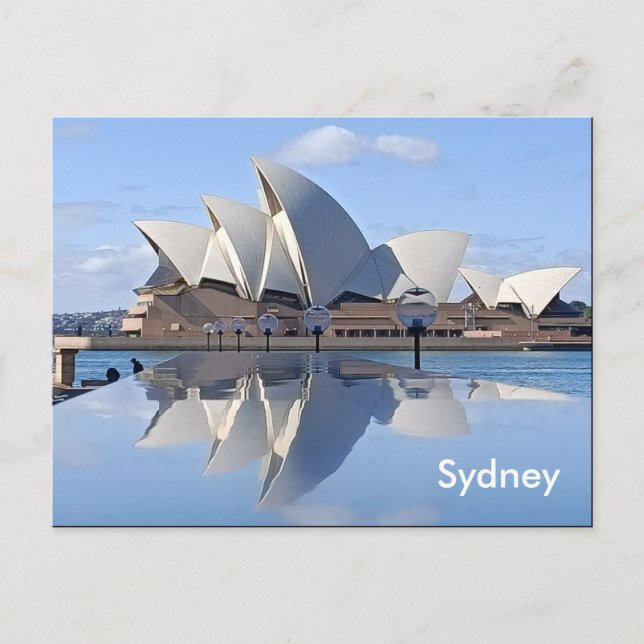 Cartão Postal Reflexões da Ópera de Sydney (Frente)