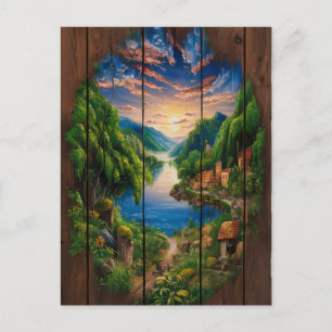 Cartão Postal Reflexões Serenes: Retrato Dos Lagos