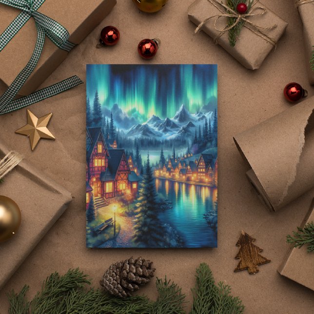 Cartão Postal Reflexos ao Luar: Lago Noturno com Casas (Criador carregado)