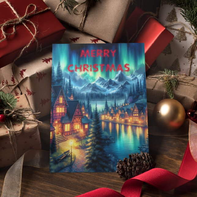 Cartão Postal Reflexos ao Luar: Lago Noturno Com Casas (Criador carregado)