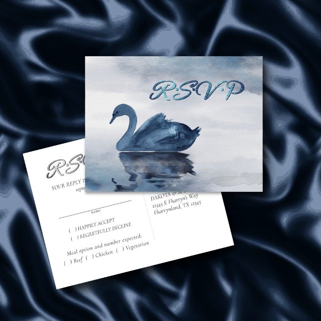 Cartão Postal Reflexos Nebulosos | Entrada do Cisne Azul Empoeir (Criador carregado)