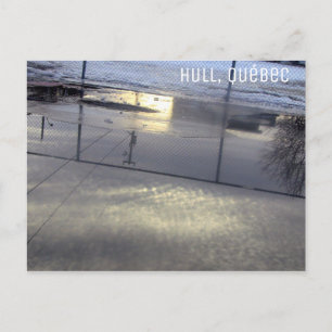 Cartão Postal Reflexos Urbanos Hull Quebec Canadá Cerca Nuvens