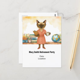 Cartão Postal Reforma dos professores 2025 para amantes de gatos