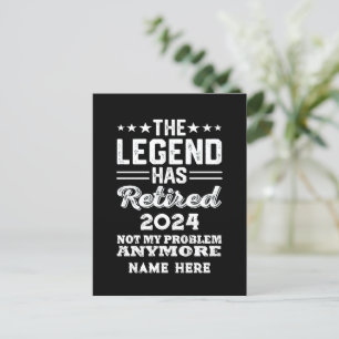 Cartão Postal Reforma personalizada A Legenda se aposentou