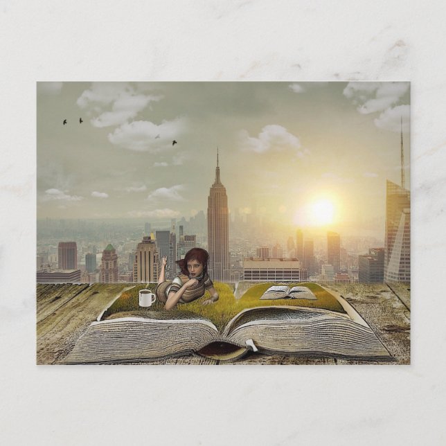 Cartão Postal Refúgio da leitura - personalize-me! (Frente)