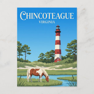 Cartão Postal Refúgio Nacional de Vida Selvagem de Chincoteague