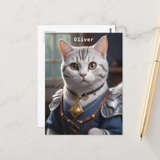 Cartão Postal Regal Knight American Shorthair Cat Majestdoméstic