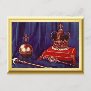 Cartão Postal Regalia da coroação da Rainha Elizabeth II