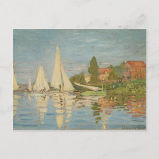 Cartão Postal Regata em Argenteuil - Claude Monet
