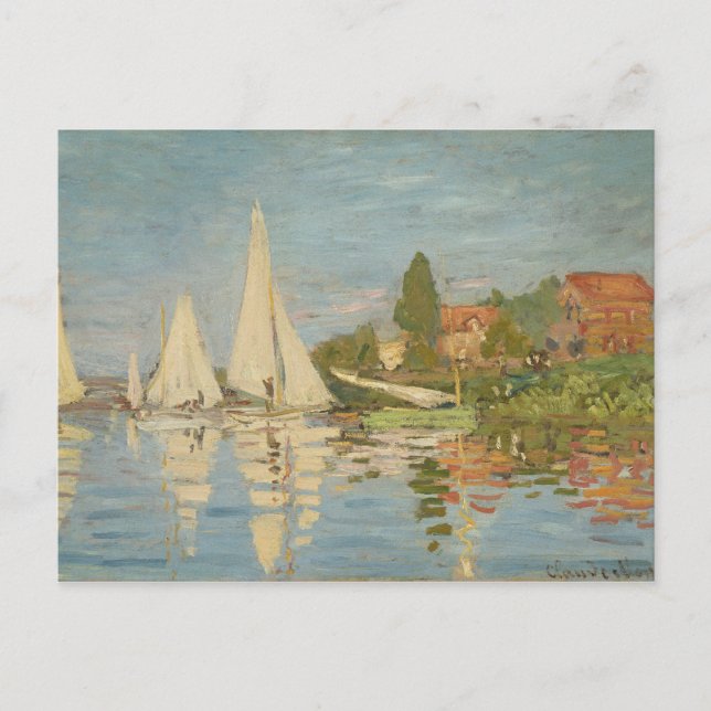 Cartão Postal Regata em Argenteuil - Claude Monet (Frente)