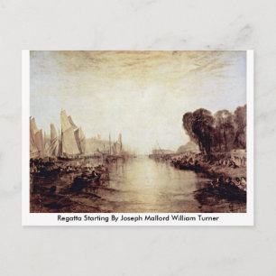 Cartão Postal Regatta Começando Por Joseph Mallord William Turne