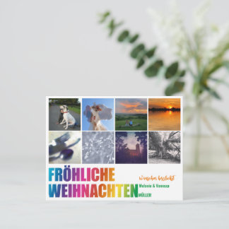 Cartão Postal Regenbogen Weihnachtspostkarte Postkarte