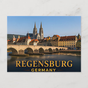 Cartão Postal Regensburg Alemanha Destino Histórico de Viagem Fl