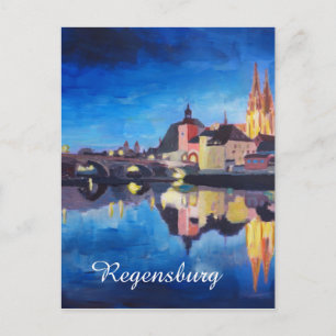 Cartão Postal Regensburg, Baviera no Dawn