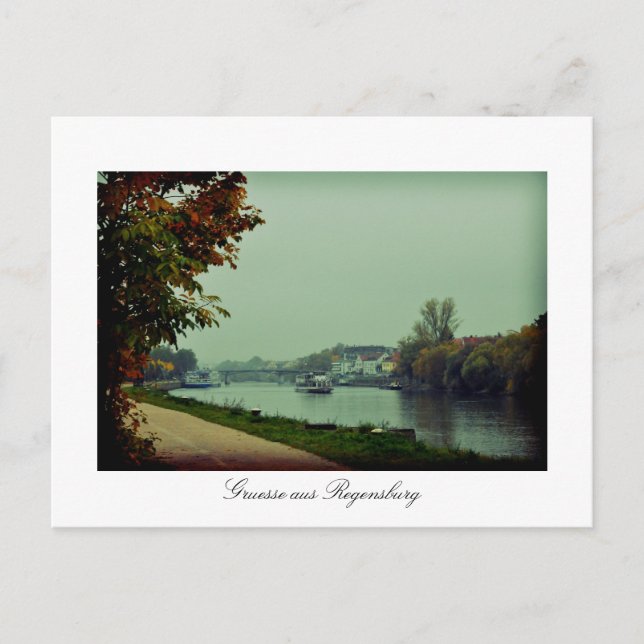 Cartão Postal Regensburg Donau, Baviera, Alemanha (Frente)