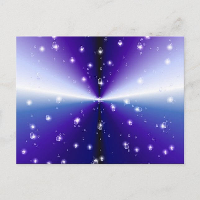 Cartão Postal Regentropfen auf lila Regenbogen (Frente)