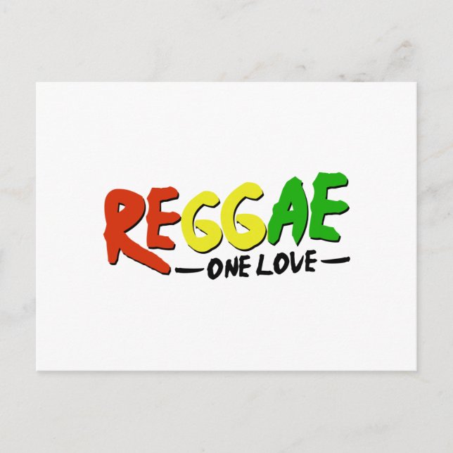 Cartão Postal Reggae One Love (Frente)