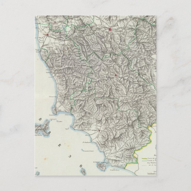 Cartão Postal Região da Toscana Itália (Frente)