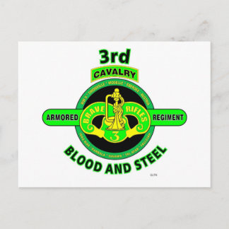 CARTÃO POSTAL REGIME ARMORED CAVALRY "BRAVE RIFLES"