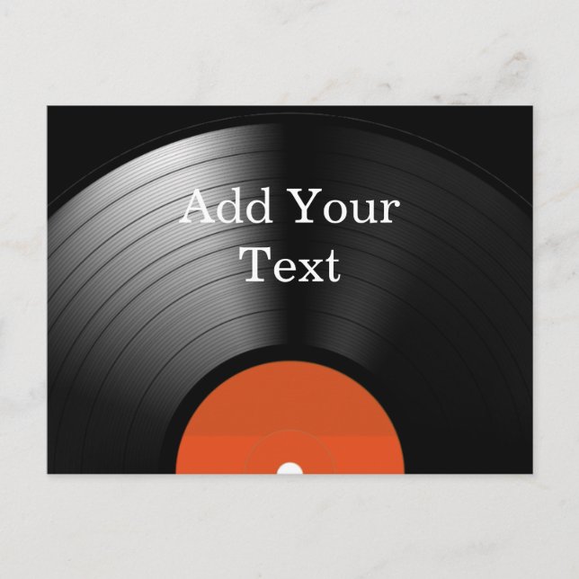 Cartão Postal Registro de vinilo (Frente)