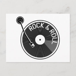 Cartão Postal Registro de Vinilo, em Branco e Rocha