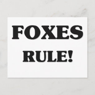 Cartão Postal Regra de Foxes