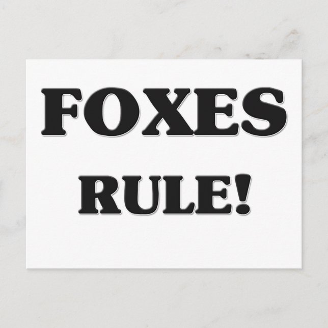 Cartão Postal Regra de Foxes (Frente)