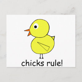 Cartão Postal Regra de pintinhos