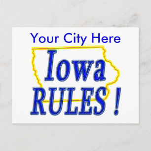 Cartão Postal Regras de Iowa!