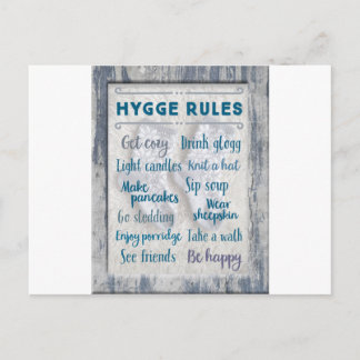 Cartão Postal Regras do Hygge